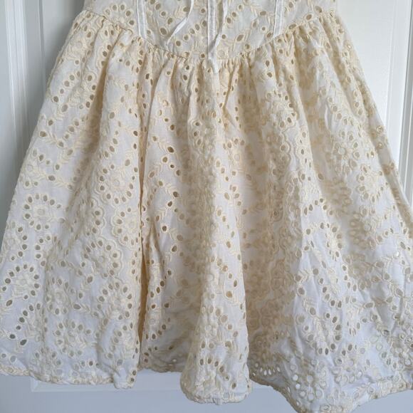 Revolve by Agua Bendita Spring Ivory Shan Eyelet Dress Size S NWT - Picture 6 of 11